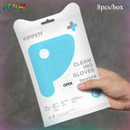 Pet no-wash hair cleaning gloves dog bath deodorization disposable cat cleaning wipes 8 pieces per pack of pet products for cat