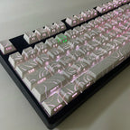 Line Gradient Side Shine Through Keycaps Cherry Profile PBT Custom Keycaps for 60% 65% 75% 96% 98% 100% Mechanical Keyboard