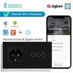 BSEED Zigbee Touch Switch — 1/2/3 Gang + Tomadas EU com Neutro