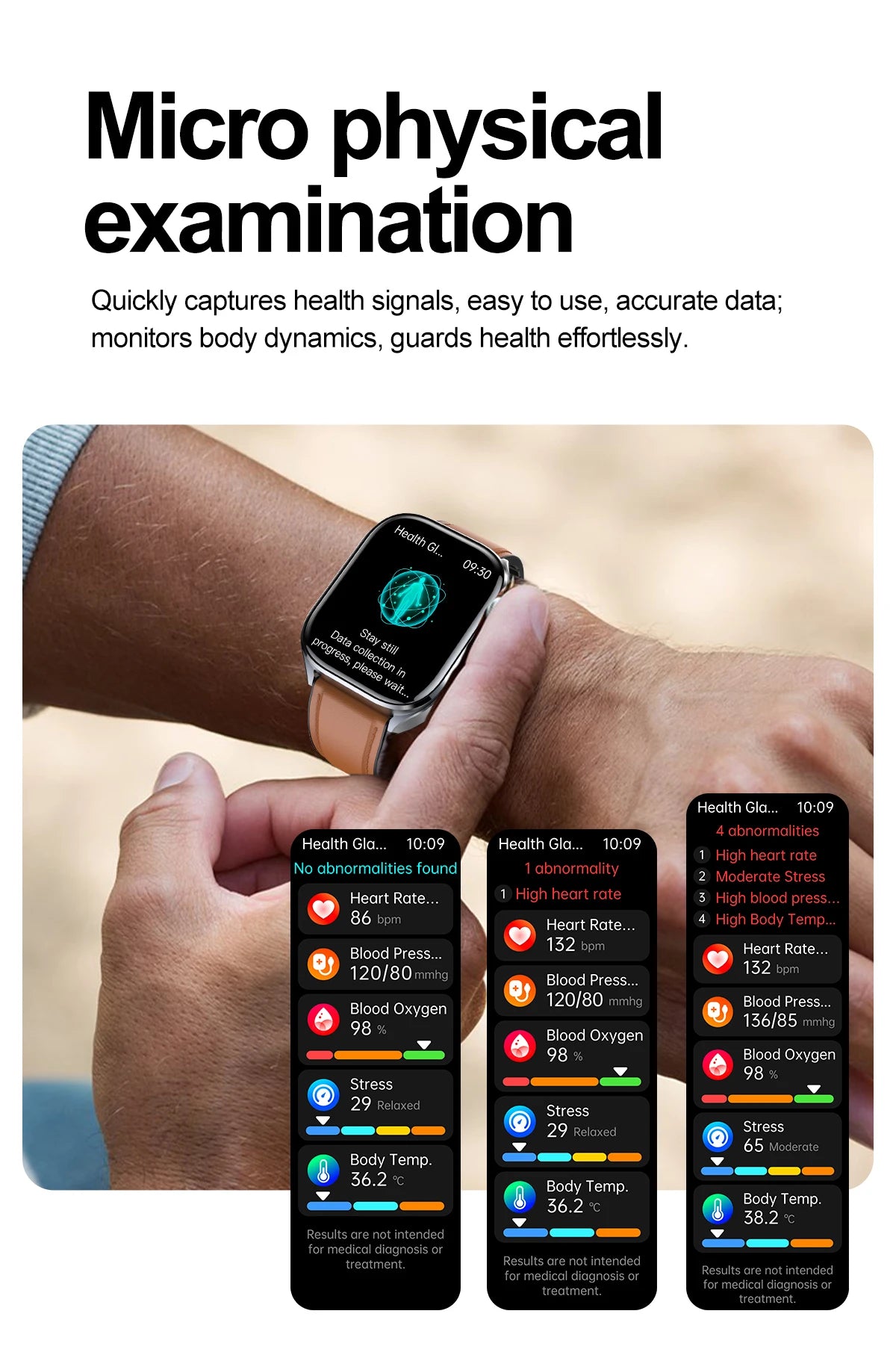 2026 New AI Health Care Accurate Detection ECG SmartWatch Blood Pressure Lipids Uric Acid Analysis Bluetooth Call Smart Watches