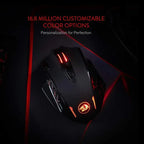 Redragon M913 Gaming 16000 DPI Wired 2.4Ghz Wireless RGB Optical Gaming Mouse with 16 Programmable Buttons, Black/White