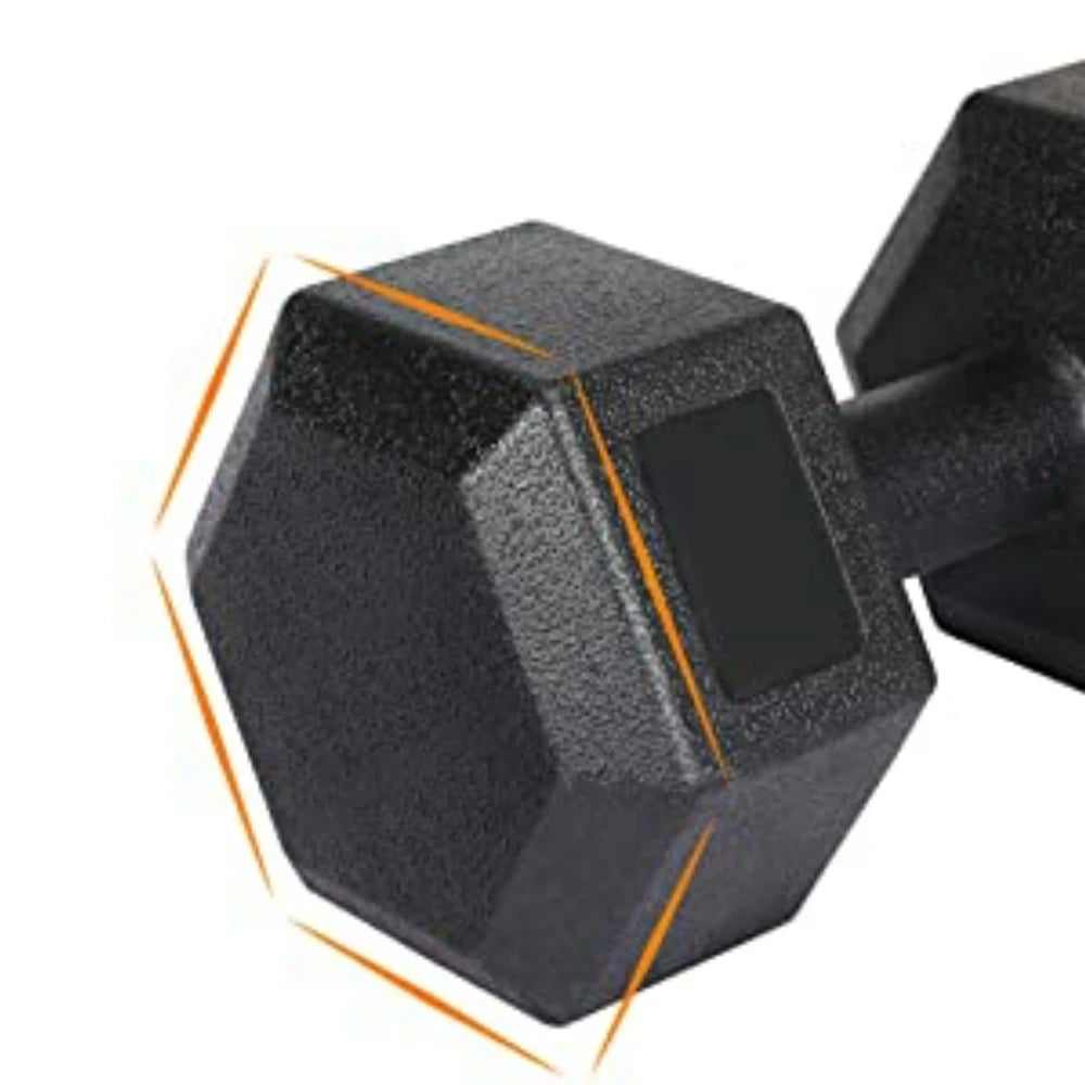 Dumbbell Set, Hexagonal, 2.5kg, 5kg, 7.5kg, 10kg Made of PVC and Iron with Sand, Gym Weights, Non-Slip Handle, Ideal for Strength Training and Home Gym, Ergonomic Fitness Weights