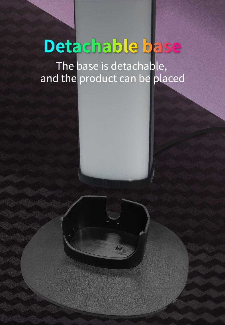 1 Pair RGB Rhythm Light,180° Smart Light Bars,Gaming LED Lights,16 Million DIY Color Adjustments,Remote Control,USB Pickup Light